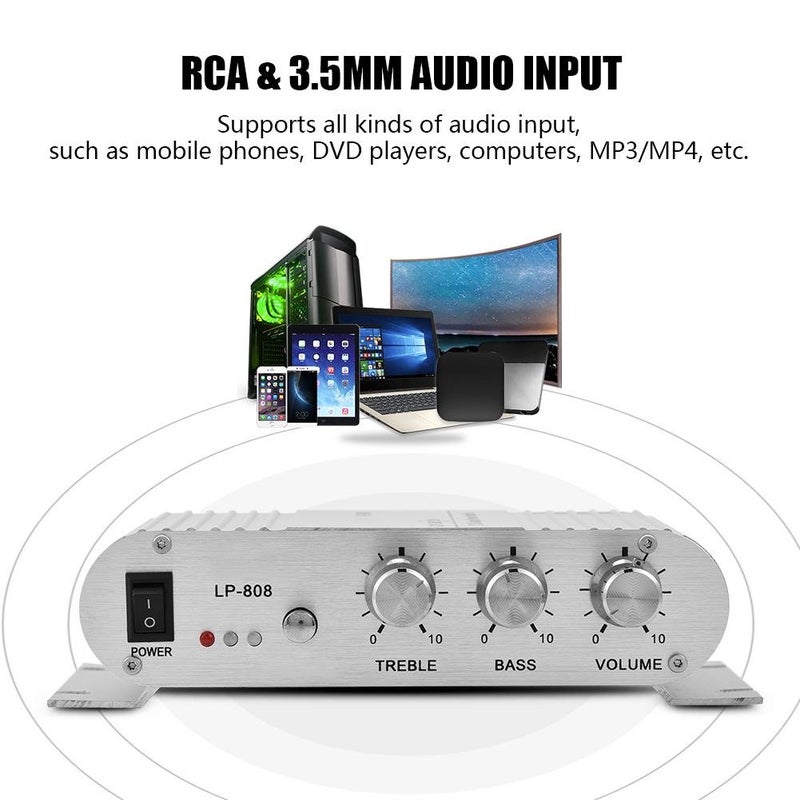 Serounder مضخم صوت ستيريو DIY بقناتين، 20 واط مكبر صوت رقمي صغير للهاتف MP3 الكمبيوتر السيارة الدراجة النارية المنزل - Image 4